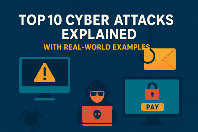 Top 10 Cyber Attacks Explained with Real-World Examples